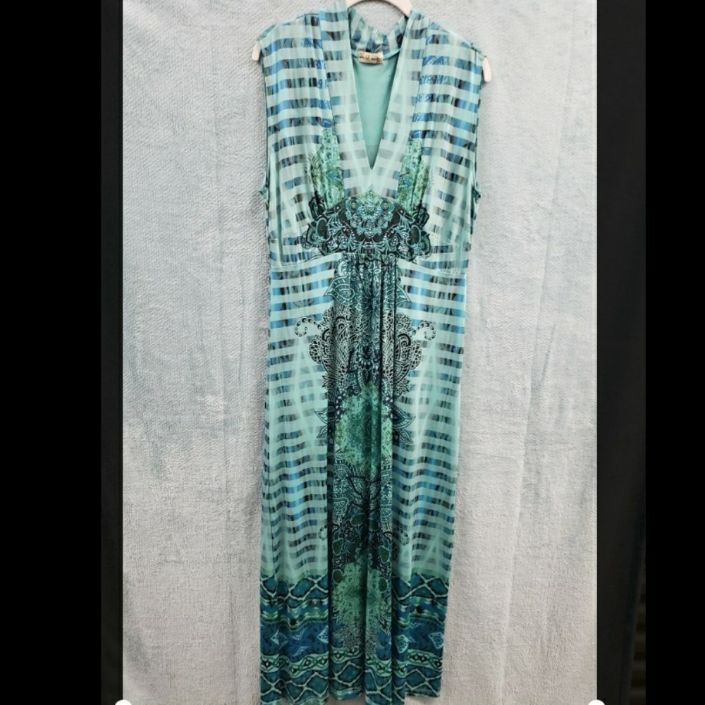 World Unity Maxi Dress with Artful Sparkle